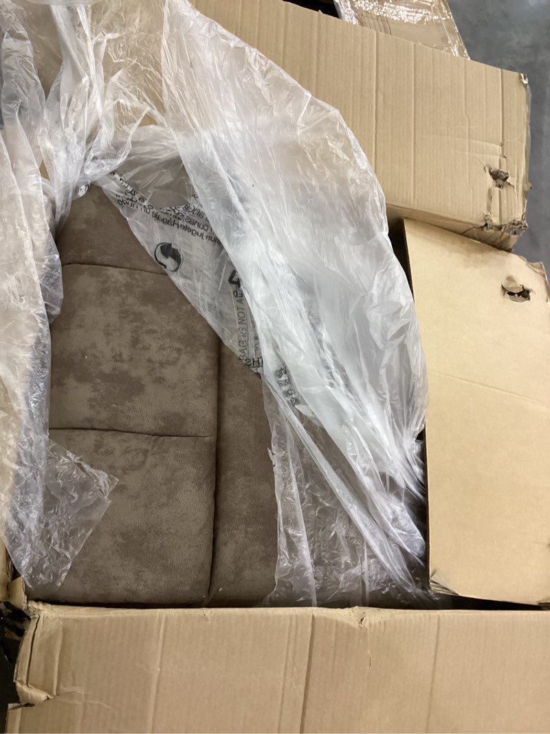 Condition photo showing As Is for Oversized Power Recliner Chair for Big and Tall 400 LBS, 25.5\\\" Extra Wide Electric Lift Chair with Heat and Massage, Dual Motor 180° Lay Flat Recliner Living Room Sofa, Velvet Big Lift Recliner Velvet, Brown incomplete 