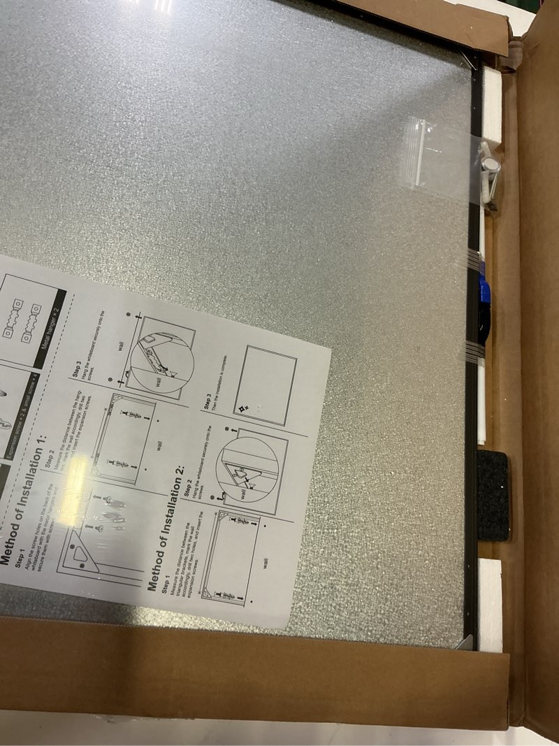Condition photo showing Good Condition for arcobis monthly calendar whiteboard, 24" x 18" magnetic dry erase calendar with black frame, wall hanging planner for home, office, school black 24" x 18"