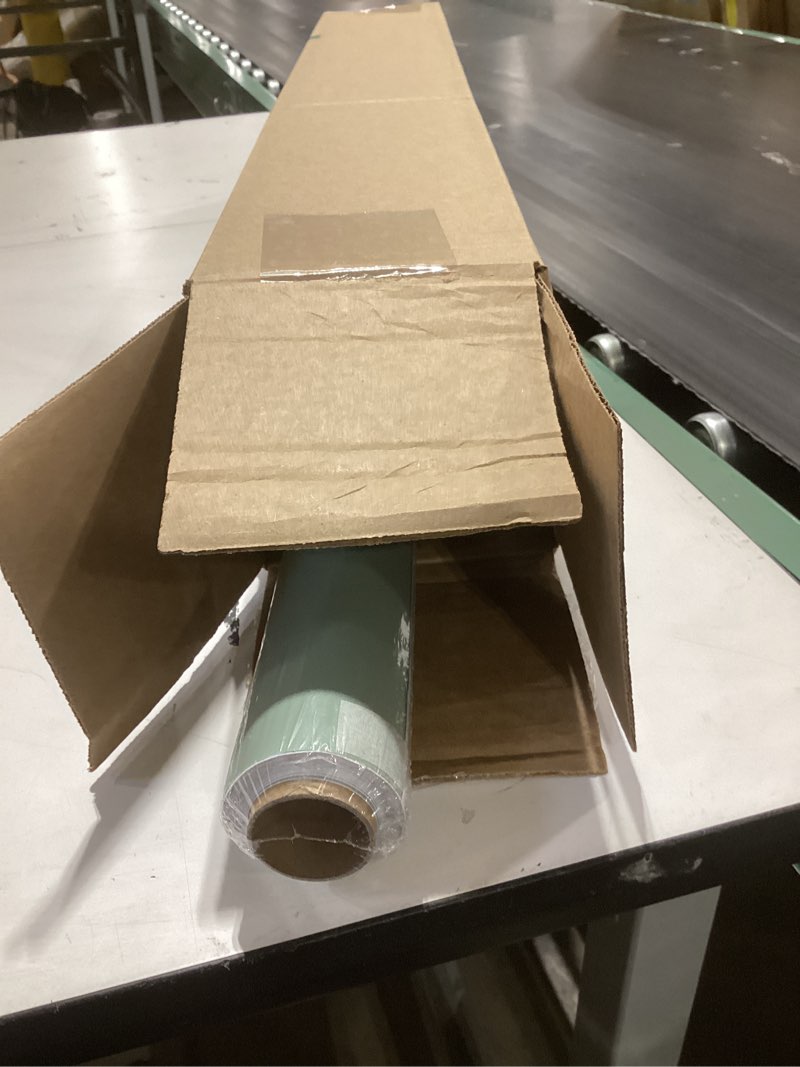Condition photo showing New/Like New for chihut extra wide sage green peel and stick wallpaper 24"x160" silky smooth solid green contact paper self adhesive removable decorative vinyl roll for bedroom living room countertops cabinets 24" x 160" sage green