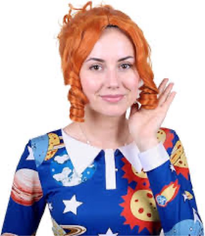 FantaLook Orange Teacher Cosplay Wig for Women Heat Resistant Synthetic Wig for Halloween