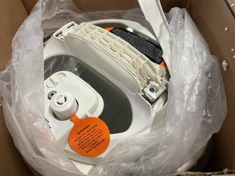 Condition photo showing As Is for Instant Pot 6QT RIO 7-in-1 Multi-Cooker, Pressure Cooker, Slow cook, Sauté, Steam, Rice Maker, Yogurt, & Warmer, Sea Salt, 6 Quarts Sea Salt 6 Quarts