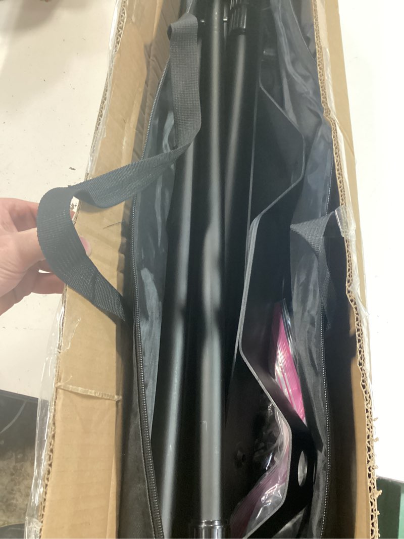 Condition photo showing Good Condition for aktop 4x7-8x10 ft extra thick backdrop banner stand, heavy duty adjustable step and repeat stand for parties & photography, portable trade show photo booth background with carrying bag