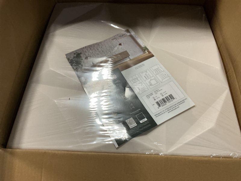 Condition photo showing Good Condition for wall!supply - 3d wall panels – geo lite cashmere wall covering - lightweight extruded polystyrene foam wallpaper alternative - easy diy installation - 12-pack geo lite 12 pack cashmere