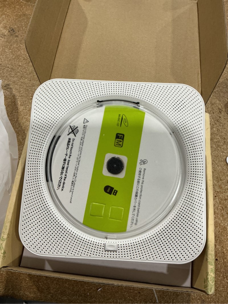 Condition photo showing Good Condition for micocious bluetooth portable home cd music player with remote control, timer, built-in speakers and led display - fm radio boombox (white)