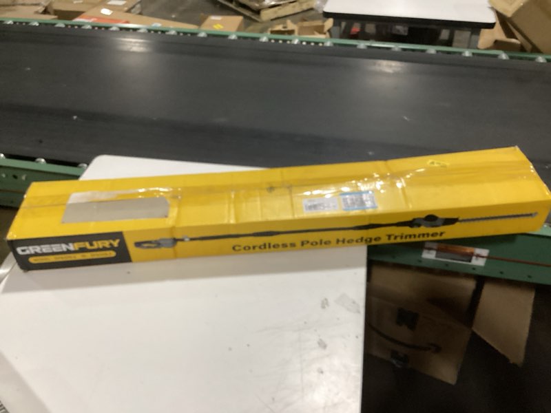 Condition photo showing Good Condition for cordless pole hedge trimmer compatible with dewalt 20v max battery, 18-inch dual action blade, secti