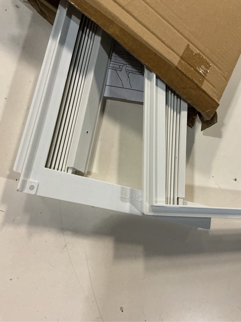 Condition photo showing Good Condition for window ac side panel with frame set,air conditioner accordion filler curtain replacement for window ac units,fits most 15,000 btu units,white,2 pack