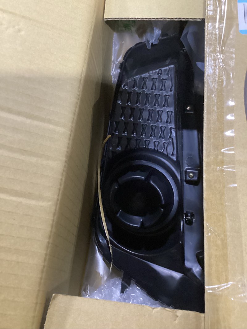 Condition photo showing As Is for for subaru impreza 2015 2016 fog light cover passenger side | front | plastic | textured black | with chrome molding | replacement for su1039109 | 57731fj400, sb99015car