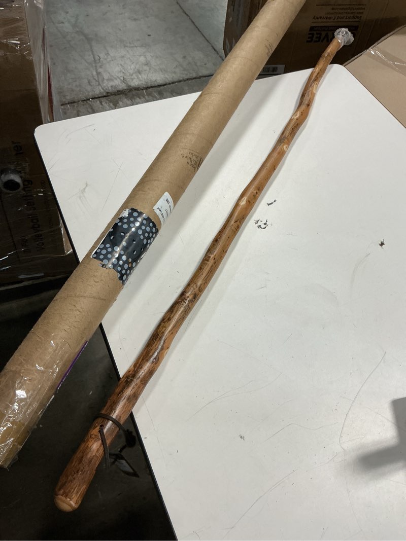 Condition photo showing Good Condition for brazos rustic wood walking stick, hickory, traditional style handle, for men & women, made in the usa 55 inch (pack of 1)