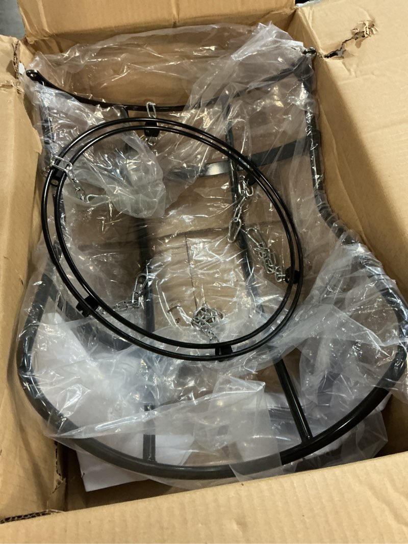 Condition photo showing Good Condition for benelabel 360° swivel track basketball return attachment with quick connect chain basketball rebounder for 18" rim hoop ball return for basketball hoop for outdoor/indoor shooting training black-a