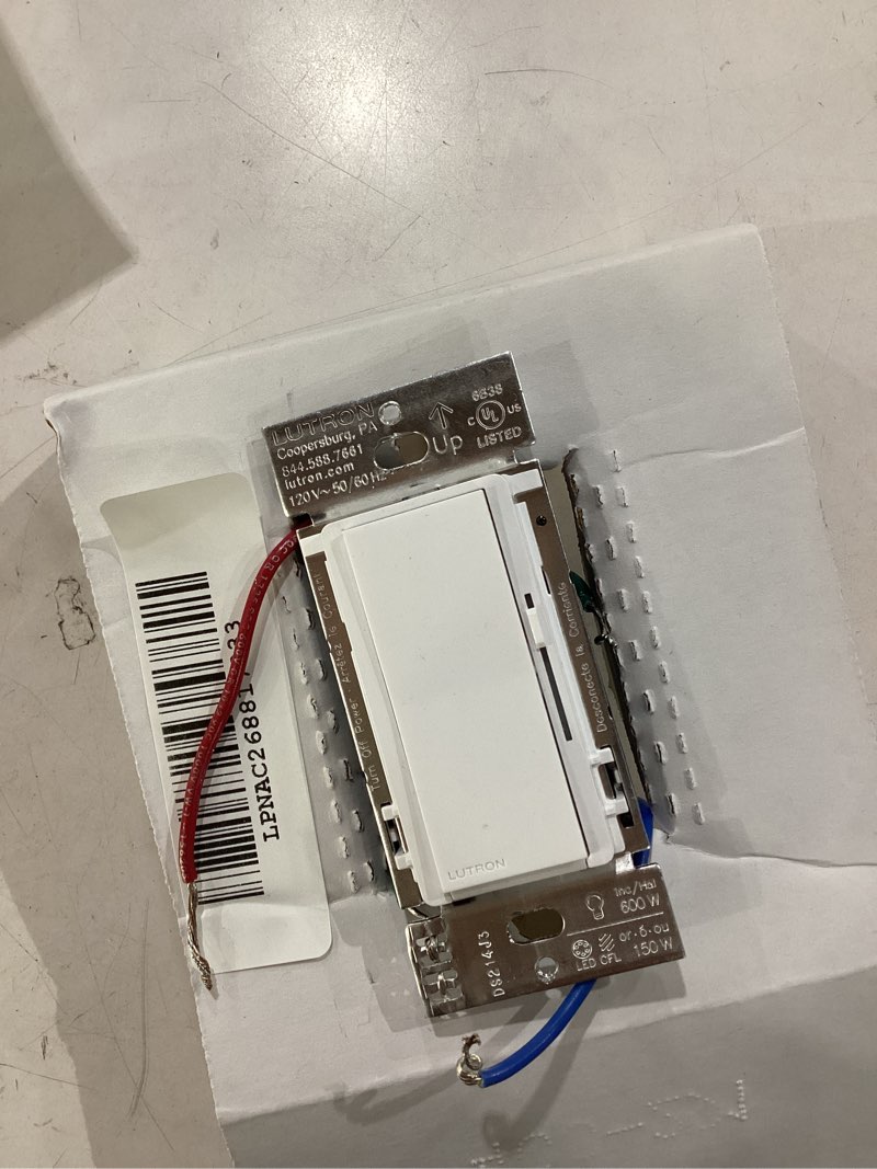 Condition photo showing Good Condition for lutron diva smart dimmer light switch *missing wall plate*