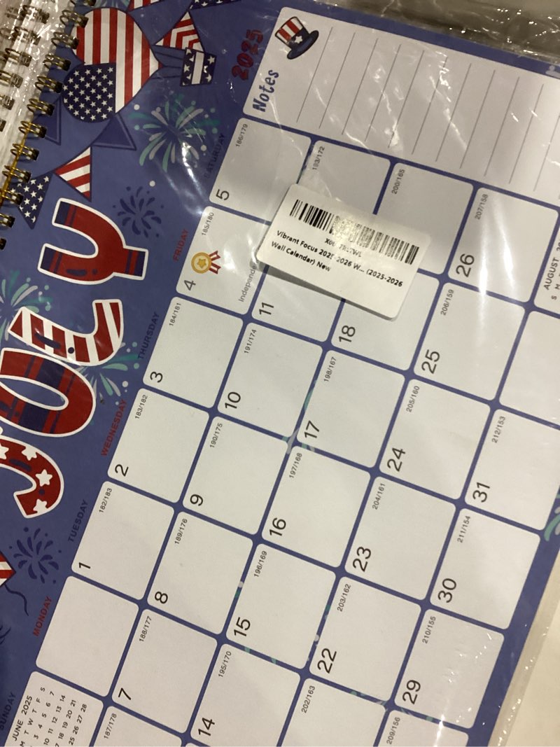 Condition photo showing Good Condition for 2026 Calendar - 18 Monthly Wall Calendar, July 2025 - December 2026, 8.5" x 11", Calendar 2026 with Twin-Wire Binding, Hanging Hook, Blocks and Julian Dates (2025-2026 Wall Calendar)