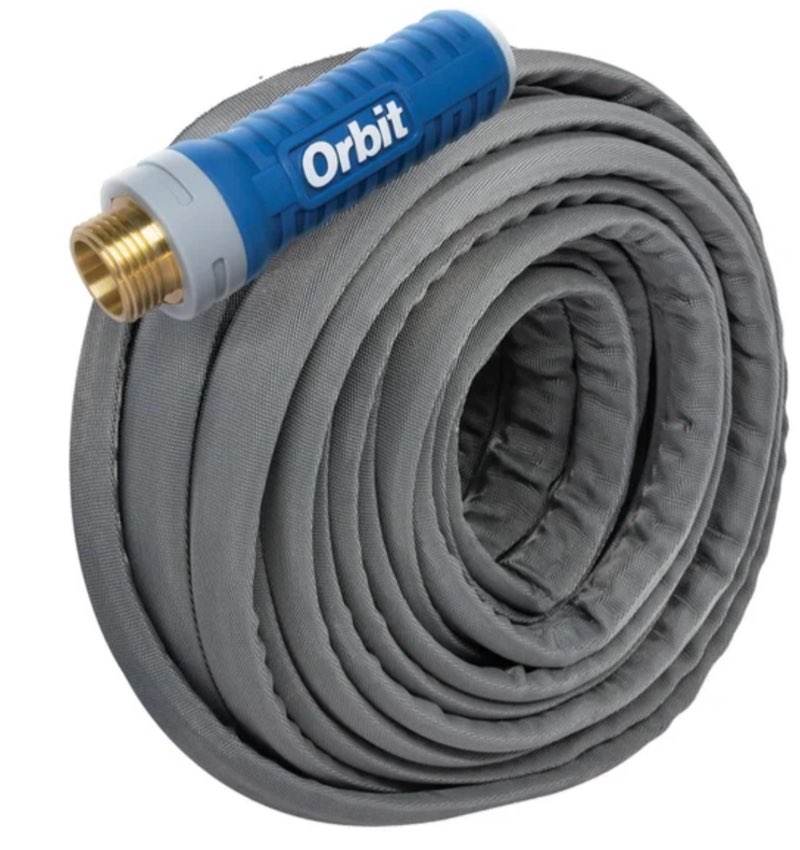orbit 100' x 5/8" exojacket heavy duty fabric watering hose