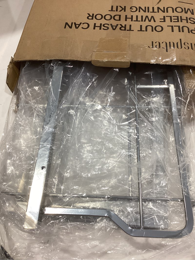 Condition photo showing Good Condition for Insputer Dual Pull Out Trash Can Under Cabinet with Soft-Close Slides, Heavy Duty Under Sink Trash Can Kit for Kitchen Sink, Laundry, Garbage Can Not Included, Requires 17" W X 24" D Cabinets Double Silver