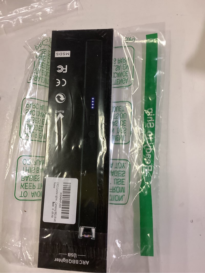Condition photo showing New/Like New for 2 PCS Candle Lighter,Windproof Flameless Electric Lighter with LED Power Display ? Safety Switch, Upgraded Plasma USB Rechargeable Lighters for Birthday Camping BBQ (Blue)