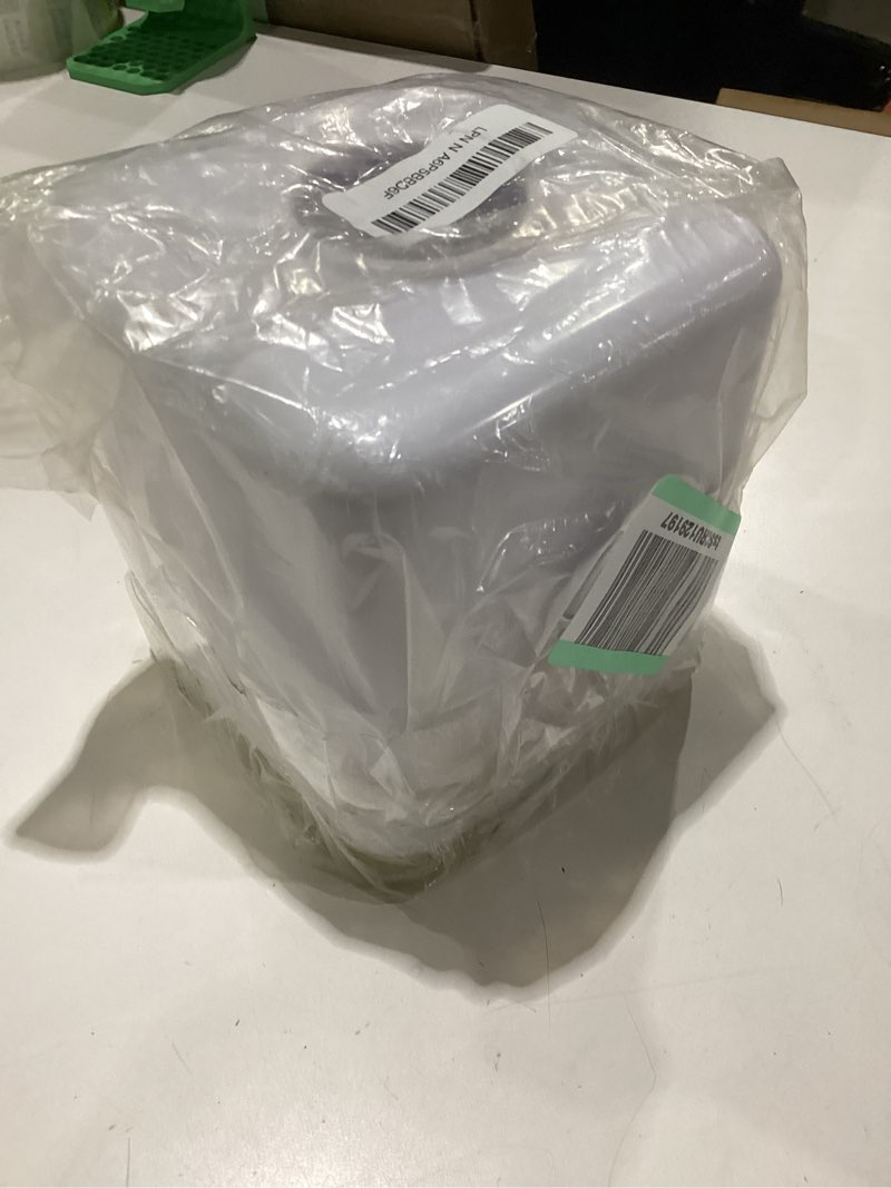 Condition photo showing Good Condition for mdesign plastic square disposable facial tissue box cover for bathroom vanity, countertop, bedroom dresser, night stand, office desk, end table, hold paper tissues - hyde collection - white/chrome