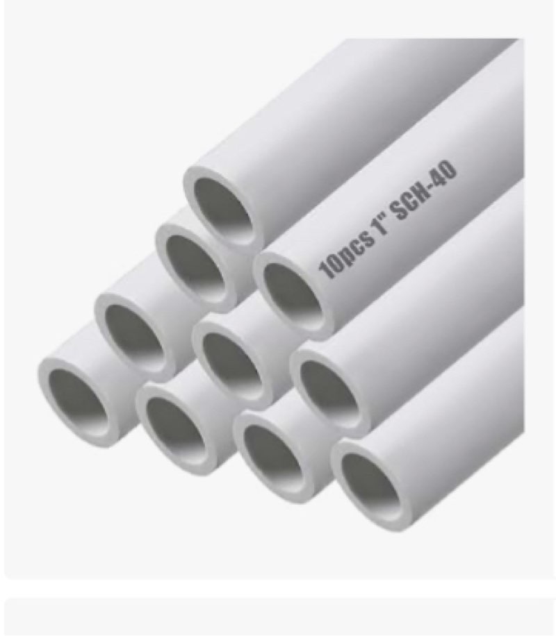 sasylvia 10 pcs length pvc pipe white diy pvc projects sch40 furniture grade pvc pipe for home, greenhouse, garden, farm, workshop (1 inch,4 ft) 10 1 inch, 4 ft