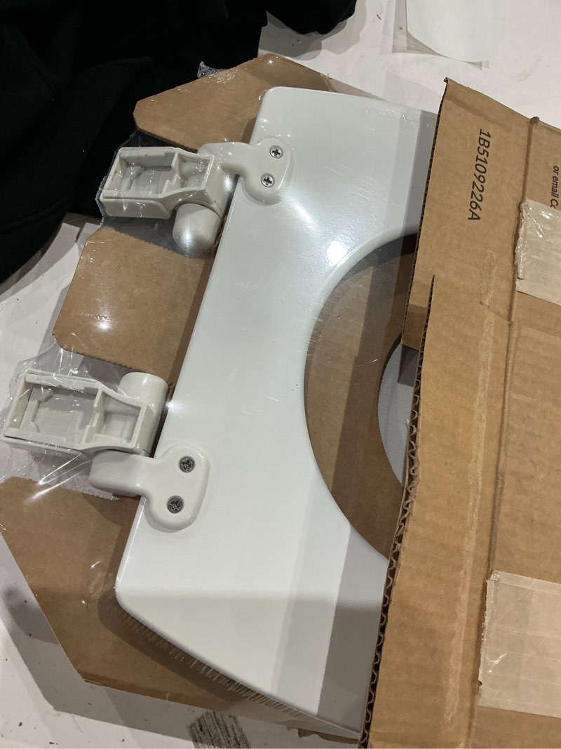 Condition photo showing Good Condition for mayfair cassel slow close toilet seat, easy clean, non slip premium wood seat, easy install, made in usa, elongated, white elongated 1 - toilet seat