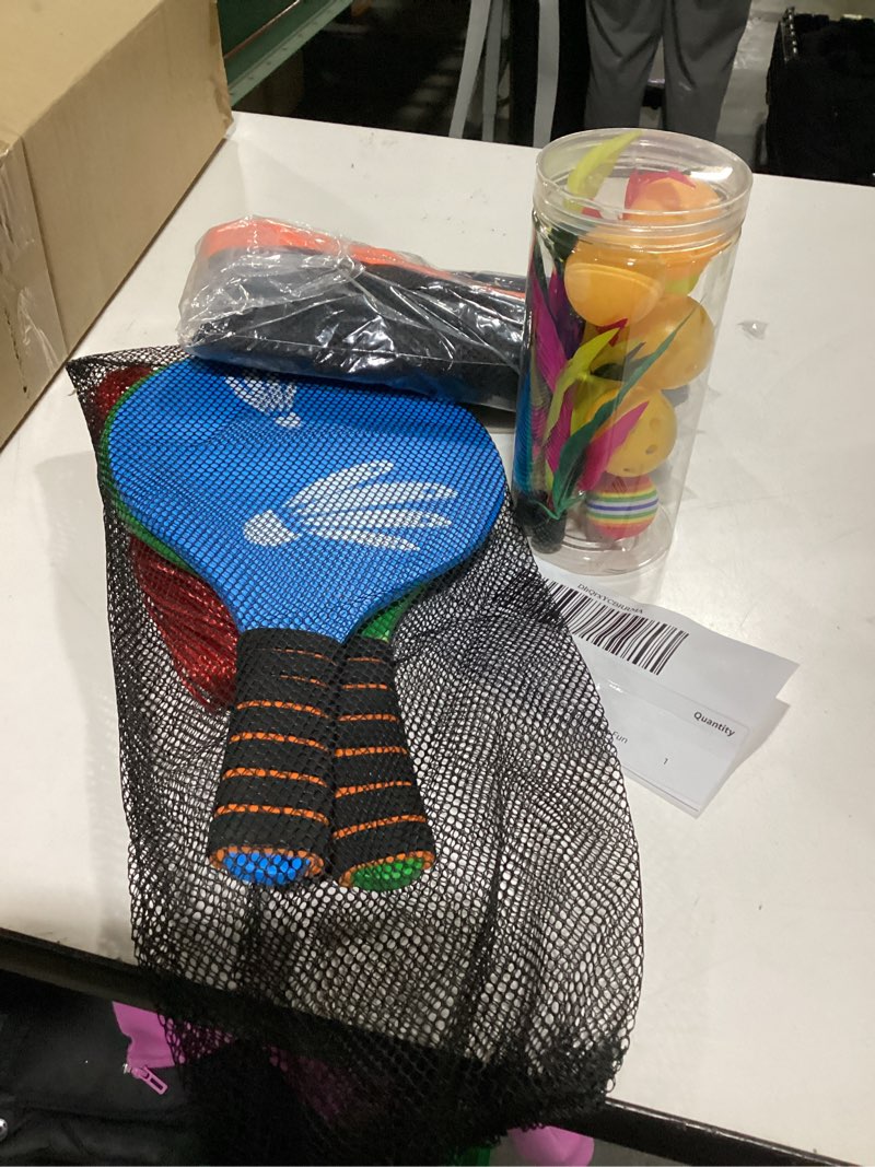 ZIDA Portable Paddle Sport Set with Net - Indoor & Outdoor Play Fun and Friendly Backyard Activities