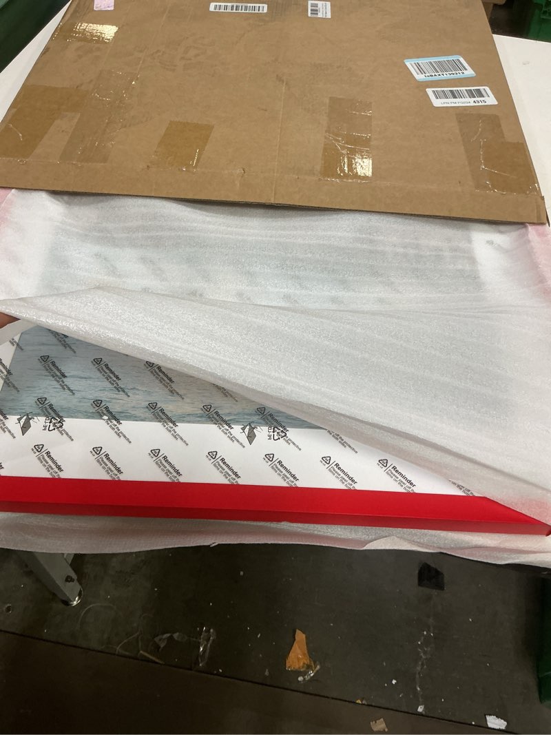 Condition photo showing Good Condition for wyooxoo 20x24 picture frame red made of solid wood photo frames display pictures 16x20 with mat or 20x24 without mat colorful frame for horizontal vertical wall mounting red 20" x 24" ( 1 pack )