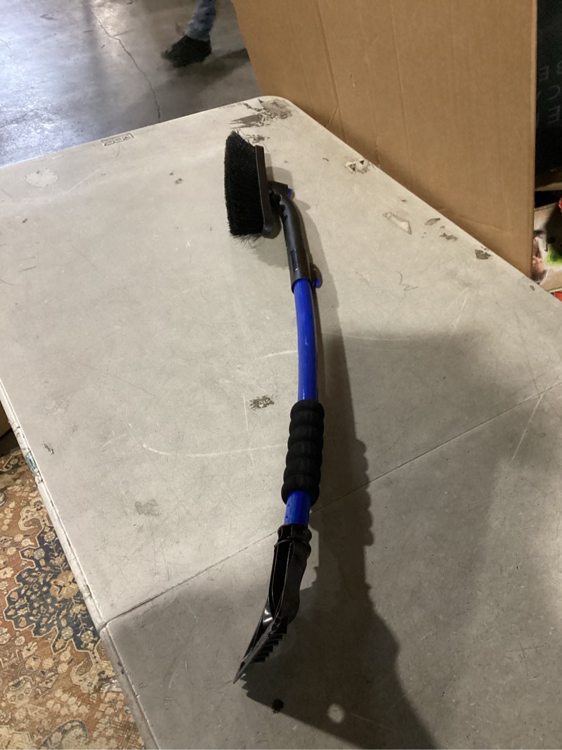 Condition photo showing Good Condition for seaaes 33 inch snow brush and ice scraper for car windshield, extendable snow scraper and brush with foam grip for truck suv vehicle window - blue blue 33 inch