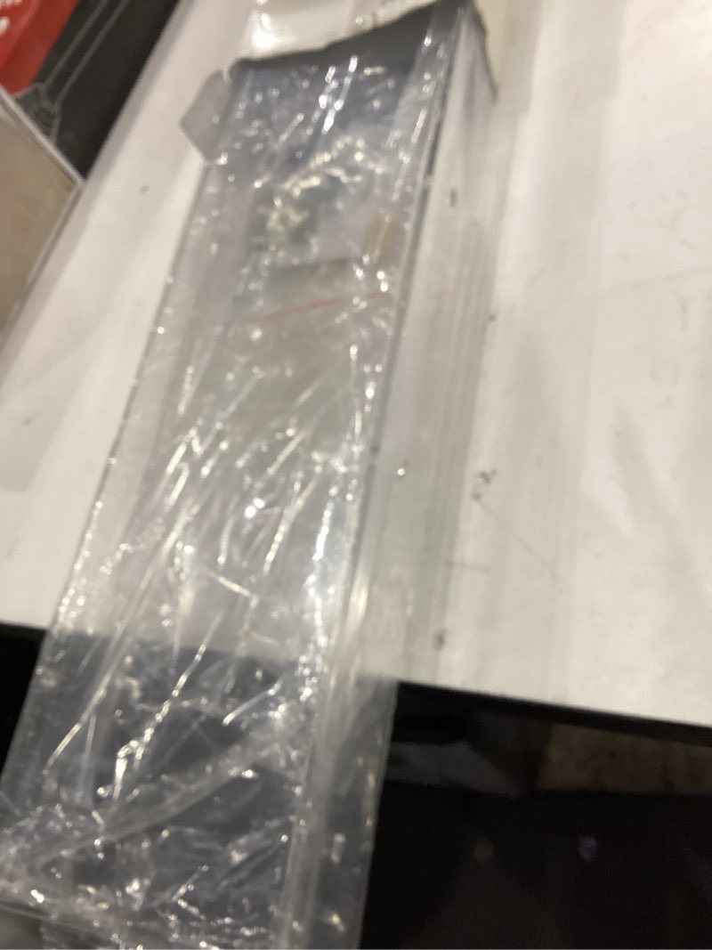 Condition photo showing Good Condition for blulu 8 pcs clear acrylic floating shelves for wall, 14" invisible wall mounted display shelves, space-saving shelf organizer for books, plants, pictures, makeup, records, bathroom bedroom office 14 x 5 x 2 inches clear