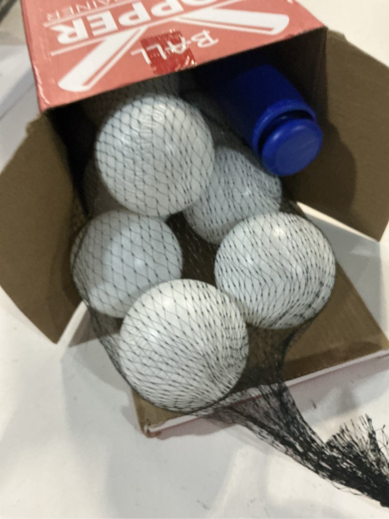 Condition photo showing New/Like New for baseball training tee popper set with baseball bat & 12 balls, pop up batting tee for kids & beginners, self pitching baseball trainer for hitting practice, portable batting trainer for backyard