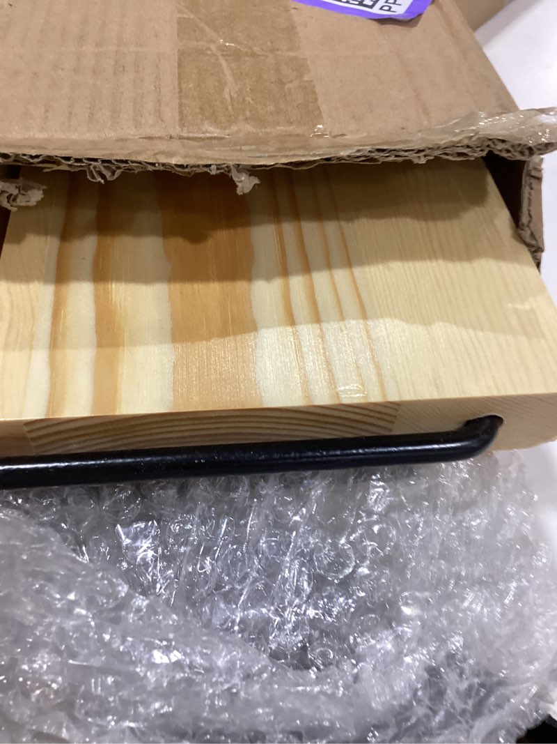 Condition photo showing New/Like New for Mifoci 2 Pcs Wall Mounted Shoe Rack Organizer Wooden Modern Compact Wall Space Saving Shoe Holder Storage for Sneaker Footwear Slipper Boots Entryway Narrow Spaces Hallway(28.35'' Long)