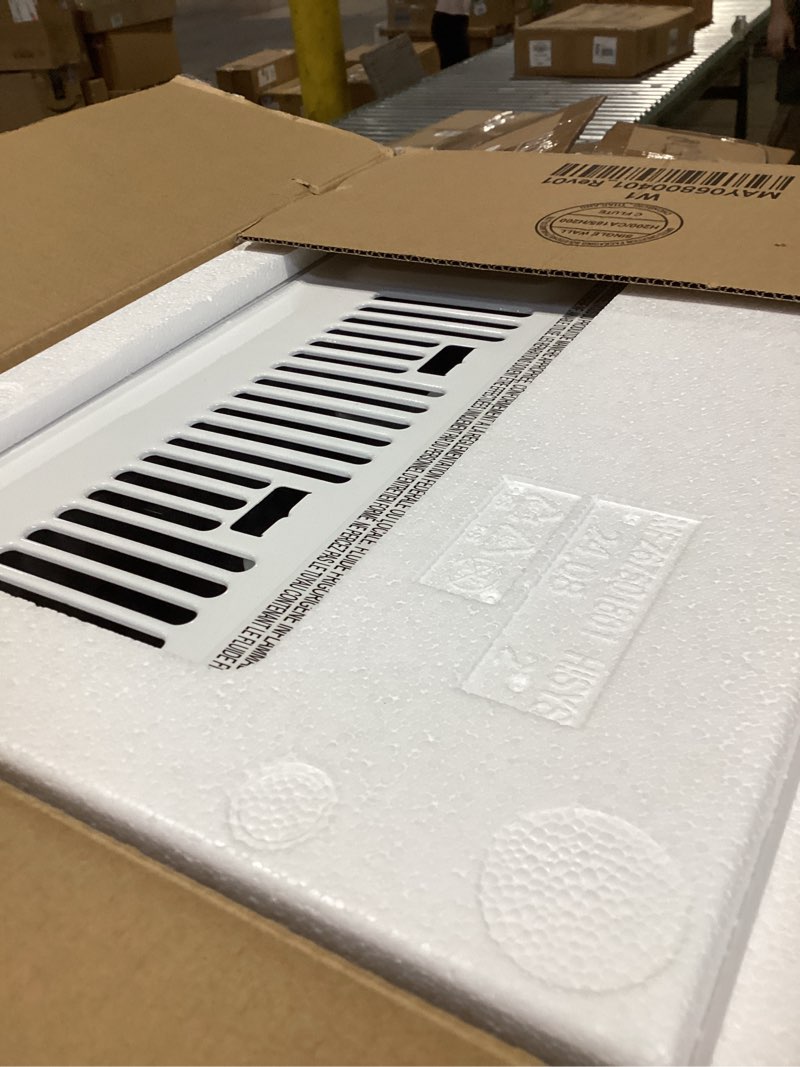 Condition photo showing New/Like New for lg 6,000 btu window air conditioner, 115v, cools 250 sq.ft. for bedroom, den, living room, quiet operation, with remote, 2 cooling & fan speeds, 2-way air deflection, auto restart, white 6000 btu electronic & standard white