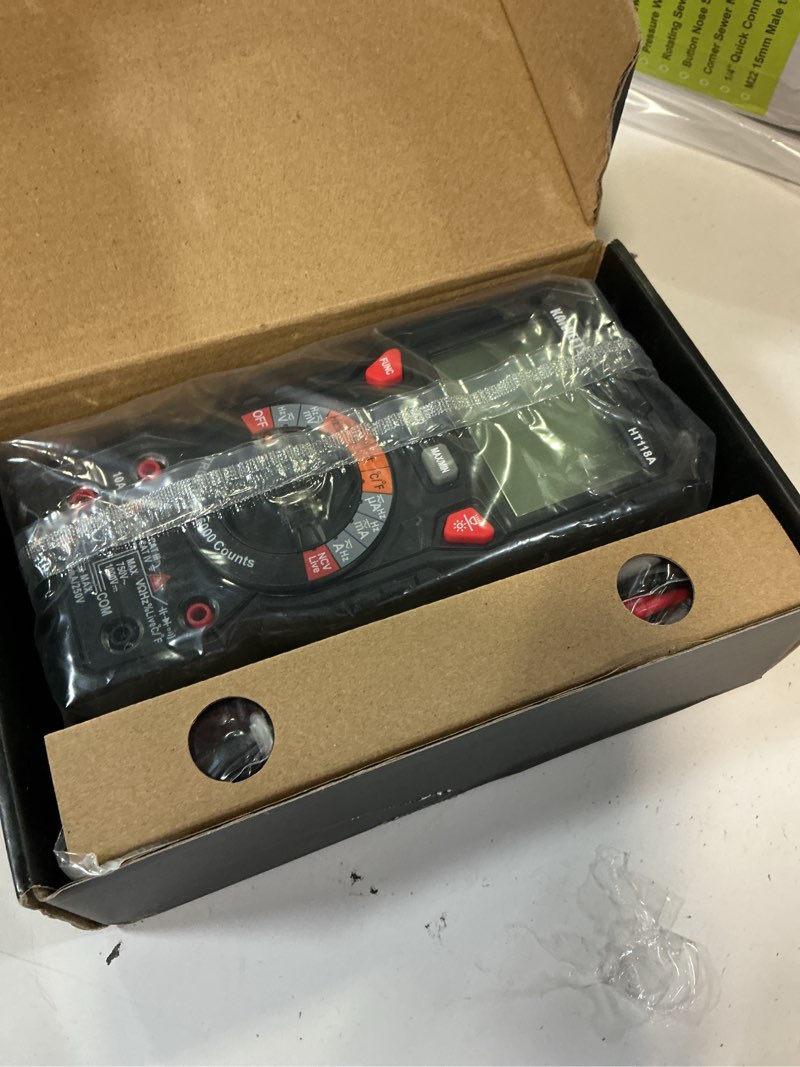 Condition photo showing Good Condition for kaiweets digital multimeter trms 6000 counts voltmeter auto-ranging fast accurately measures voltage current amp resistance diodes continuity duty-cycle capacitance temperature for automotive