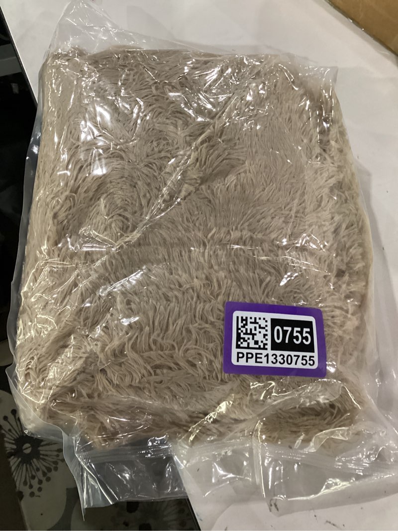 Condition photo showing Good Condition for olanly 2x3 machine washable small bedside rug, soft fluffy shaggy entryway throw rugs for bedroom, living room, indoor floor carpet for kids girls and boys, nursery rooms, home decor aesthetic, beige 2x3 ft beige