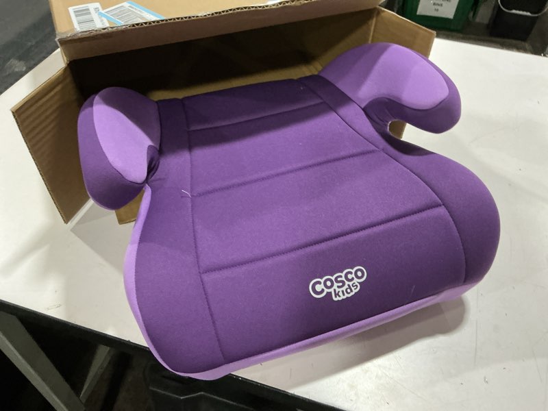 Condition photo showing Good Condition for Cosco Topside Backless Booster Car Seat, Lightweight Booster Seats for Cars 40-100 lbs, Backless Booster Seat for Car, Grape Grape 1 Pack