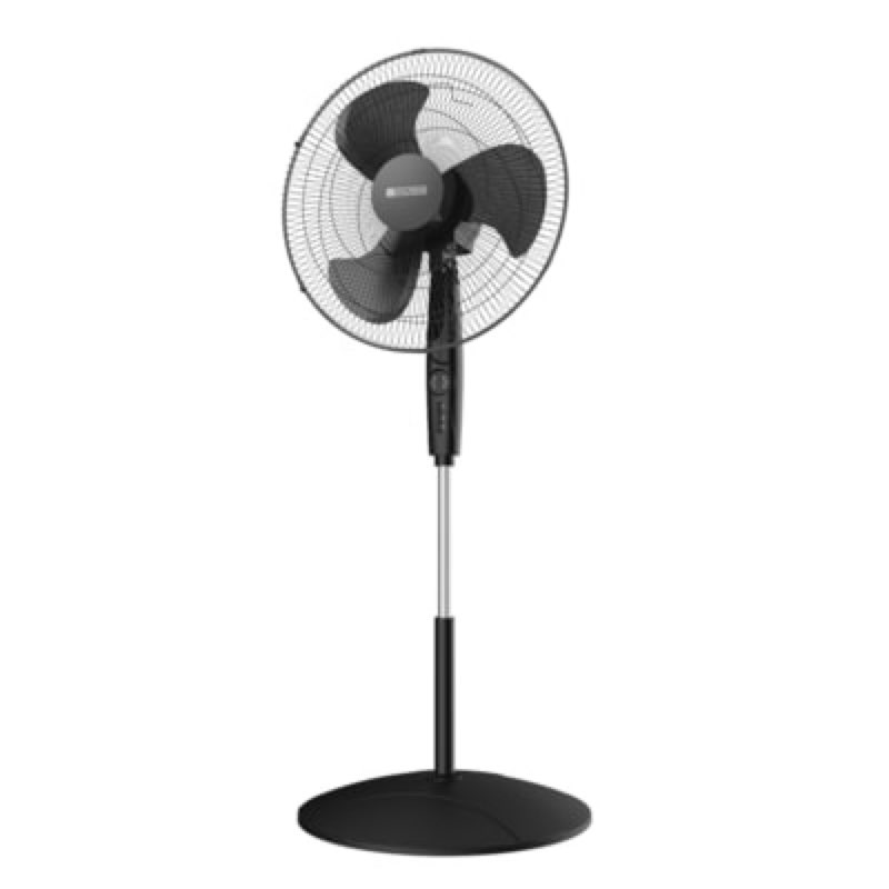 Utilitech 18-in Indoor Oscillating Pedestal Fan, in Black with Remote