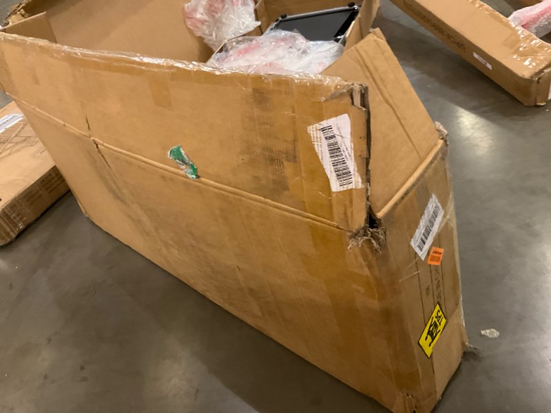 Condition photo showing As Is for 6 Drawer Dresser,47" Wide Mid Century Chest of Drawers,Wooden Bedroom Drawer Dresser with 6 Storage Drawers for Bedroom,Living Room,with Anti-Tipping Device,Walnut.HT