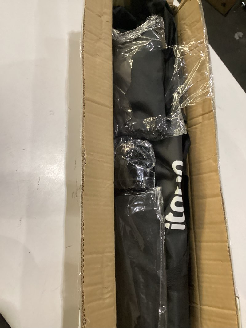 Condition photo showing As Is for photo backdrop stand for photography 7ft x 10ft background stands for photoshoot support kit with carry bag for photo studio parties events decoration 7x10ft black