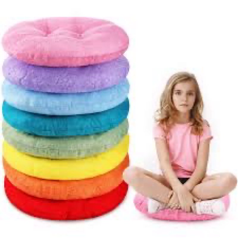 Fumete 8 Pcs 16 Inch Round Floor Cushions for Kids and Toddlers, Flexible Seating Classroom Furnitur