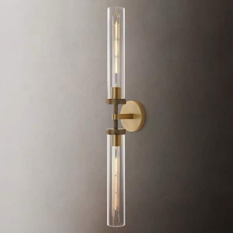 ultra-modern tube glass wall sconce lighting