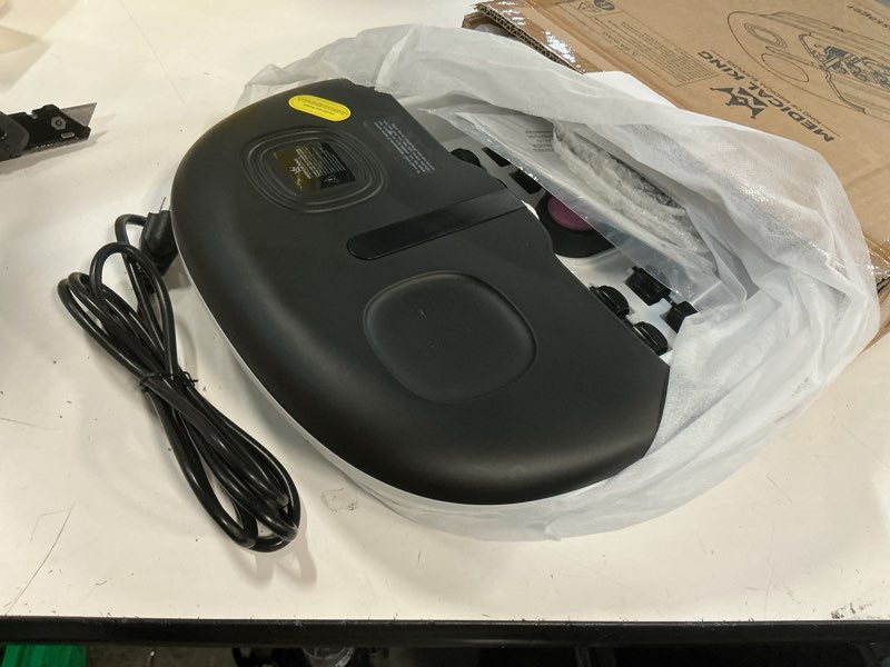 Condition photo showing Good Condition for medical king foot spa with heat and massage and jets includes a remote control a pumice stone collapsible massager with bubbles and vibration black