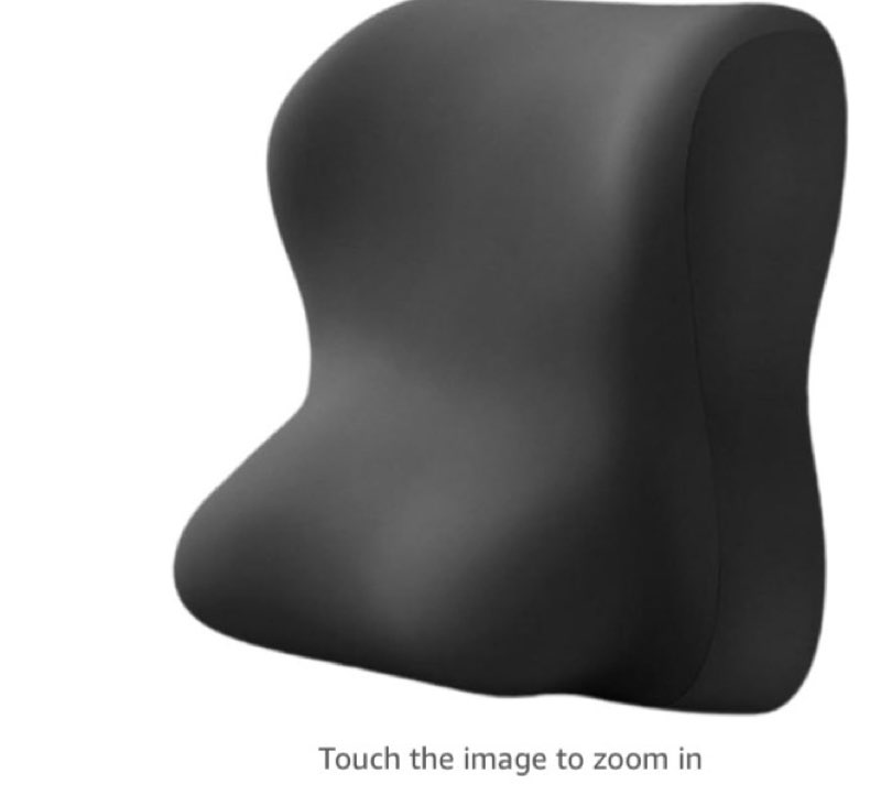 Lumbar Back Support Cushion Leg Elevations Pillow Ankle Elevations, Memory Foam Cushion, Face Down Pillow for Home, Backrest, Black