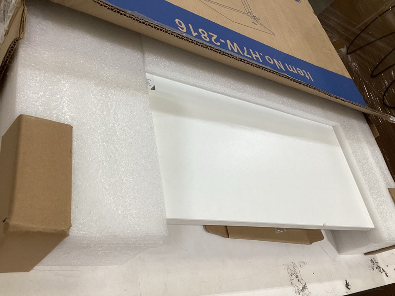 Condition photo showing Good Condition for flexispot h7 adjustable overbed bedside table with wheels pneumatic mobile standing desk laptop desk rolling computer cart movable overbed table hospital home use(27.6" w x 15.7" d, white) small white