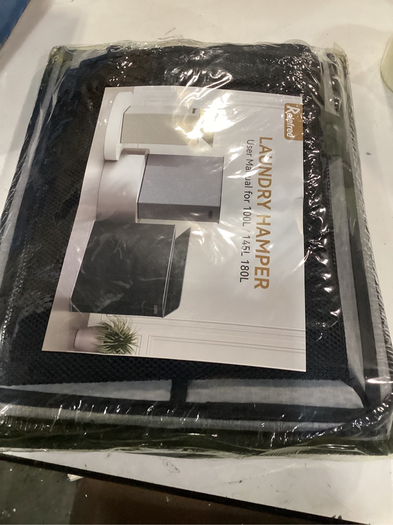 Condition photo showing New/Like New for Relefree laundry hamper 3 section,180L large laundry basket for laundry sorting,Clothes Hamper with 3 Removable Bags,laundry hamper with lid, ideal for Bedroom,Bathroom,Dorm,Laundry Room,Grey 180L Grey