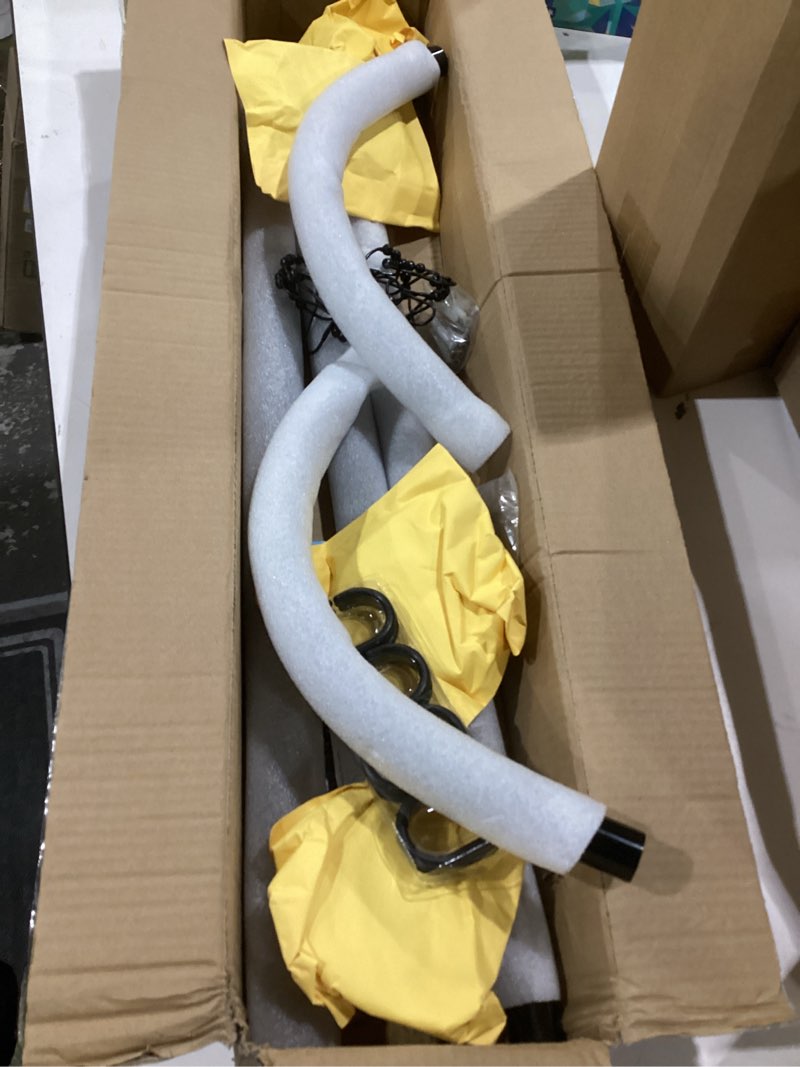 Condition photo showing New/Like New for uxcell Stretchable Shower Curtain Rod Rack, Stainless Steel U Shaped Shower Curtain Rod No Drill for Bathroom Bathtub, 110cm/43" Width, Black 110cm/43" Black