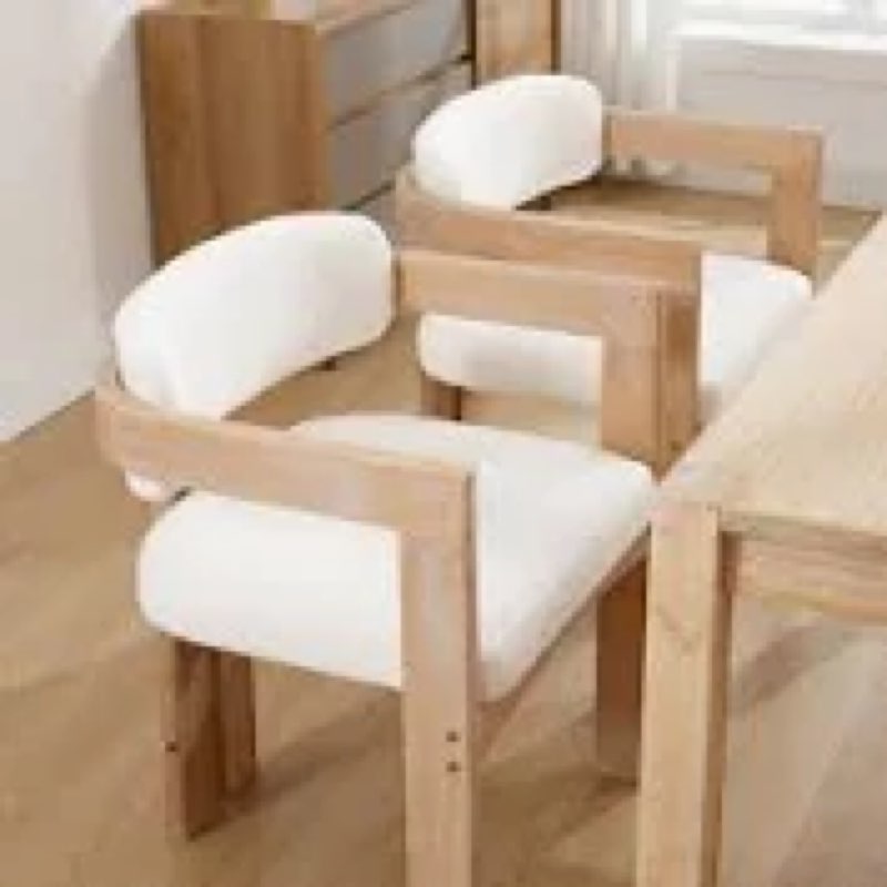 farmhouse dining chairs upholstered kitchen chair wooden barrel side chair with arm for dining/living room/bedroom/restaurant. similar to stock photo. color black and brown 