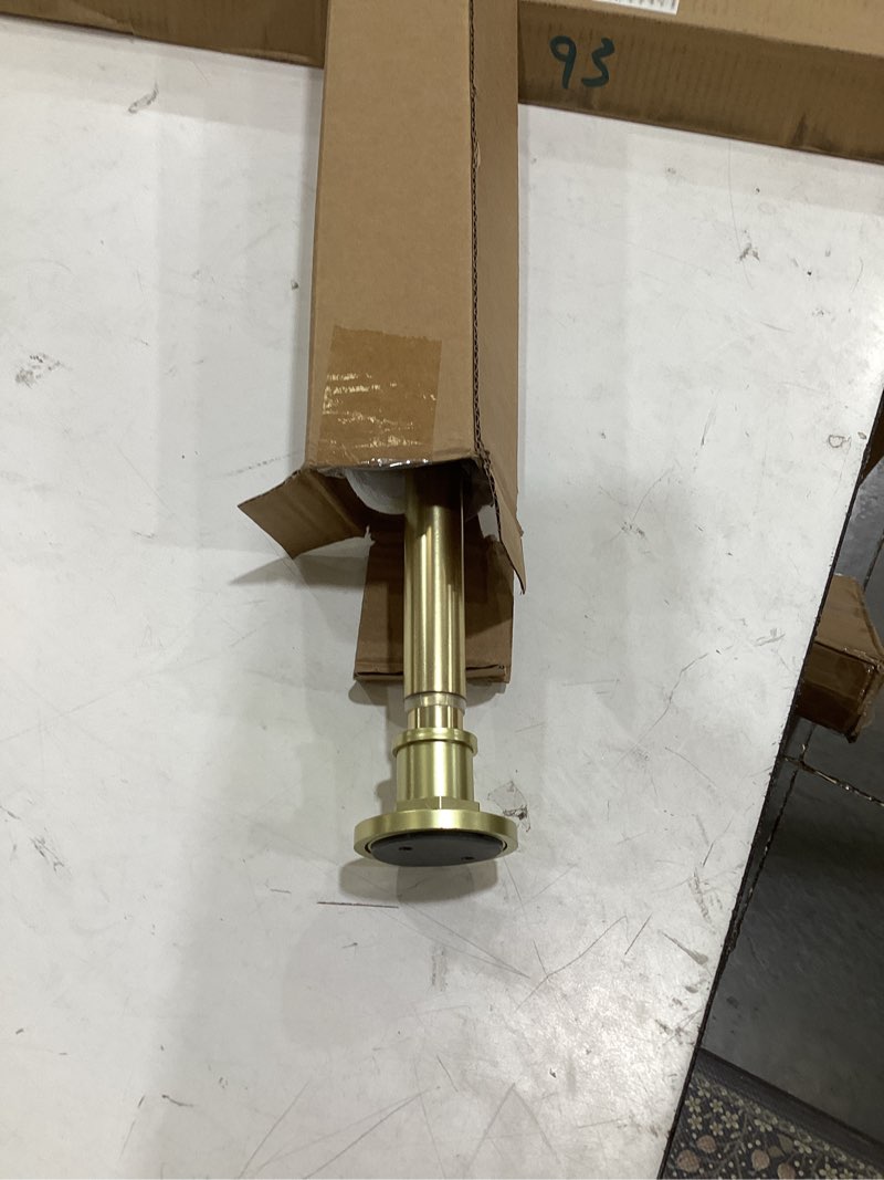 Condition photo showing As Is for briofox industrial shower curtain rod - 2-in-1 design tension curtain rod - rustproof non-slip 43 to 72 inch metal steel, light gold window curtain rod 43-72 inches light gold