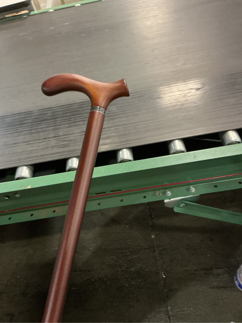 Condition photo showing Good Condition for Similar Wooden Walking Cane with 5 Height for Men and Women, Handmade Wood Cane with Comfort Grip Handle, Supportive Mobility Aid for Seniors, Fashionable & Classic Lightweight Stick Coffee 33inch