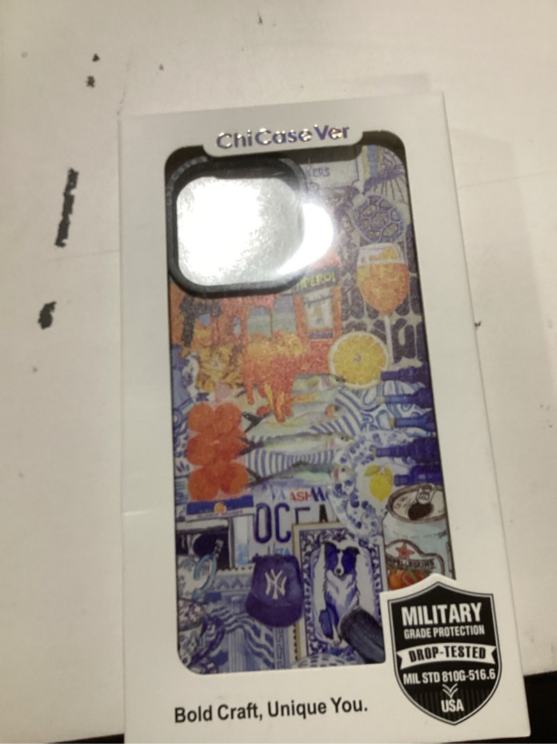 ChiCaseVer for iPhone 14 Pro Max Case, Mediterranean Aperol Collage Pattern, Military-Grade Drop Pro