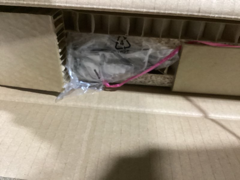 Condition photo showing New/Like New for mainstays open shelf nightstand, black
