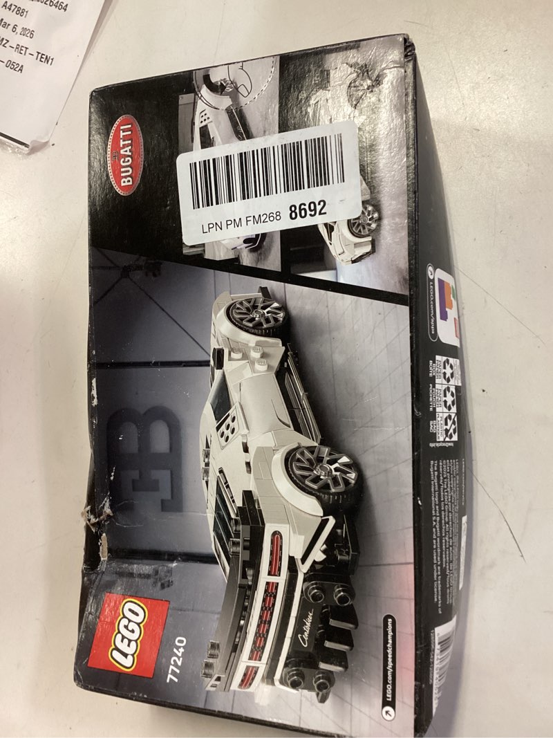 Condition photo showing New/Like New for LEGO Speed Champions Bugatti Centodieci Hyper Sports Car Toy - Model Kit & Pretend Play Toy for Boys & Girls, Ages 9+ - Italian Model Car Kit for Racing Fans - Gift Idea for Birthdays - 77240