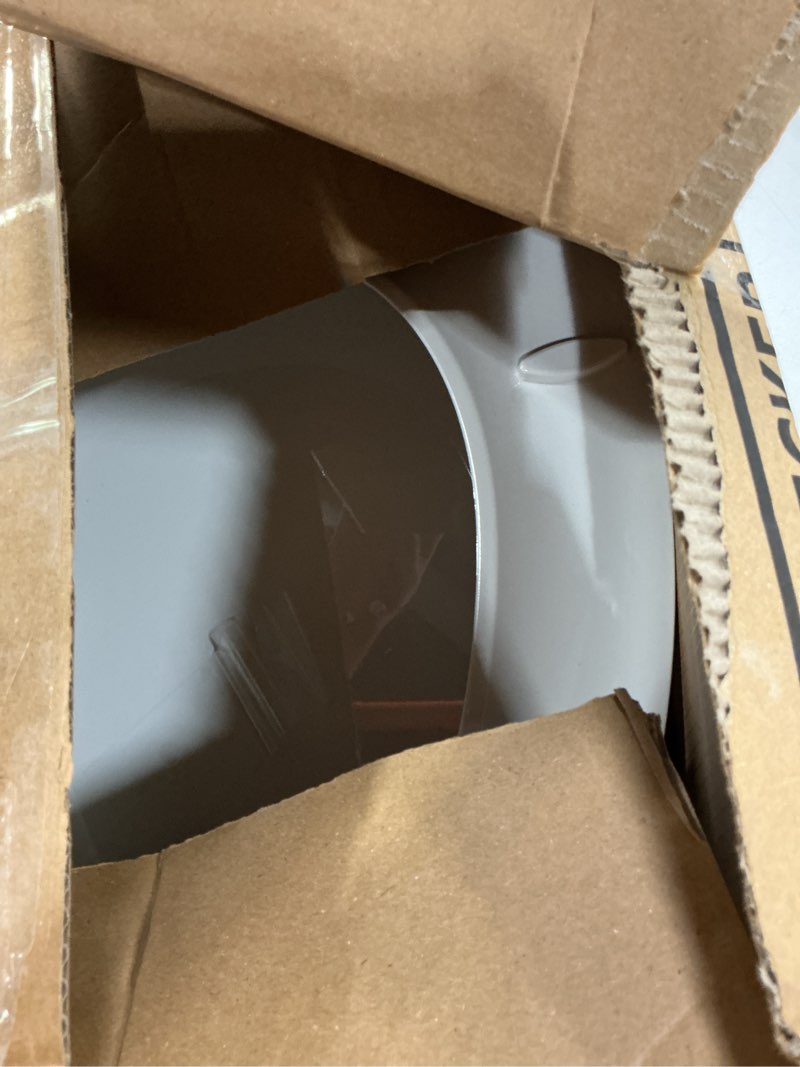 Condition photo showing As Is for jingze elongated toilet seat slow close, quiet toilet seat cover with never loosen durable toilet seat lid easy to install & clean, polypropylene (pp), white elongated 18.5inch white