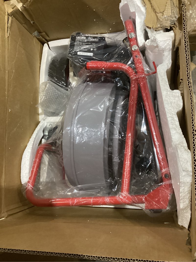 Condition photo showing Good Condition for similar. ridgid 26998 model k-400 drain cleaning 120-volt drum machine kit with c-45iw 1/2\" x 75' cable, white, black, red