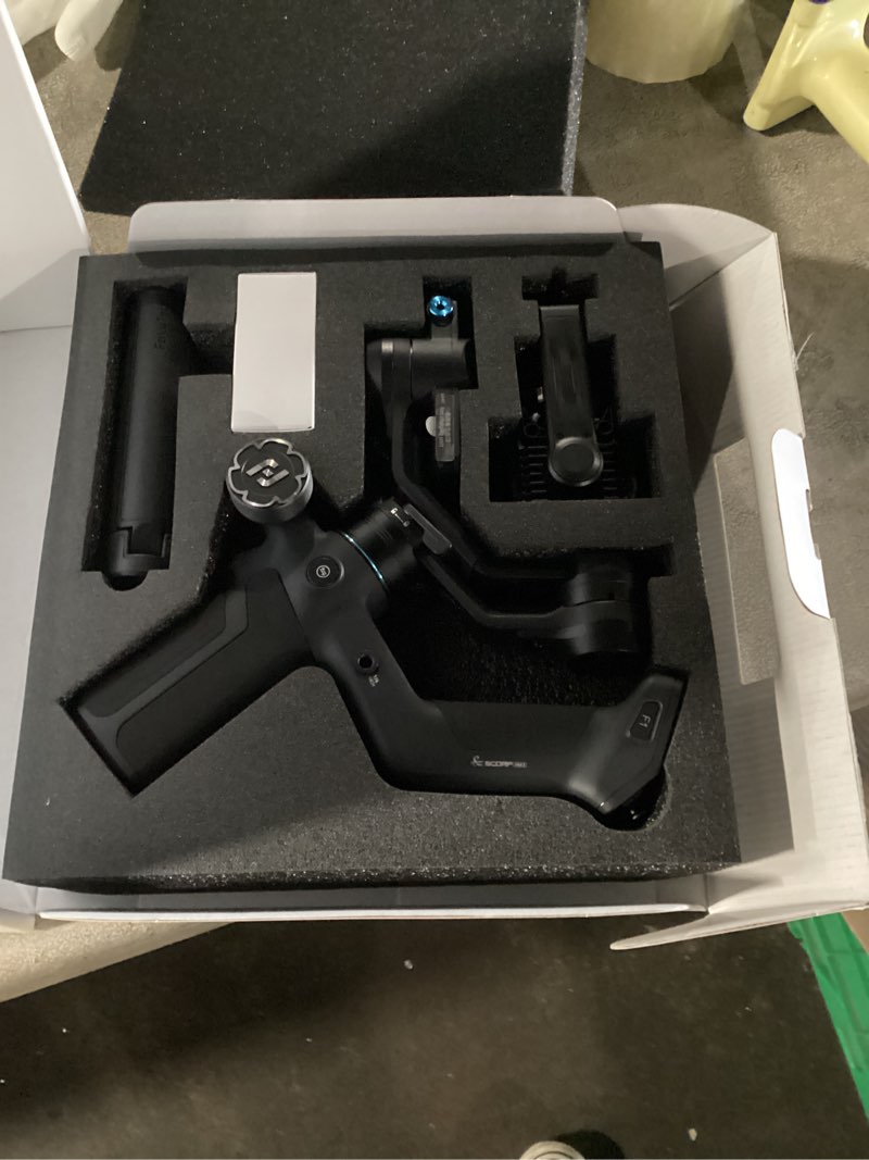 Condition photo showing Good Condition for FeiyuTech SCORP Mini 3 Kit All-in-One Gimbal Stabilizer – Upgraded AI Tracking 4.0, 3-Axis Gimbal for Canon/Sony Vlogging Cameras, iPhone, Action Cams, 4.4 lb Payload, 1.3" Touchscreen